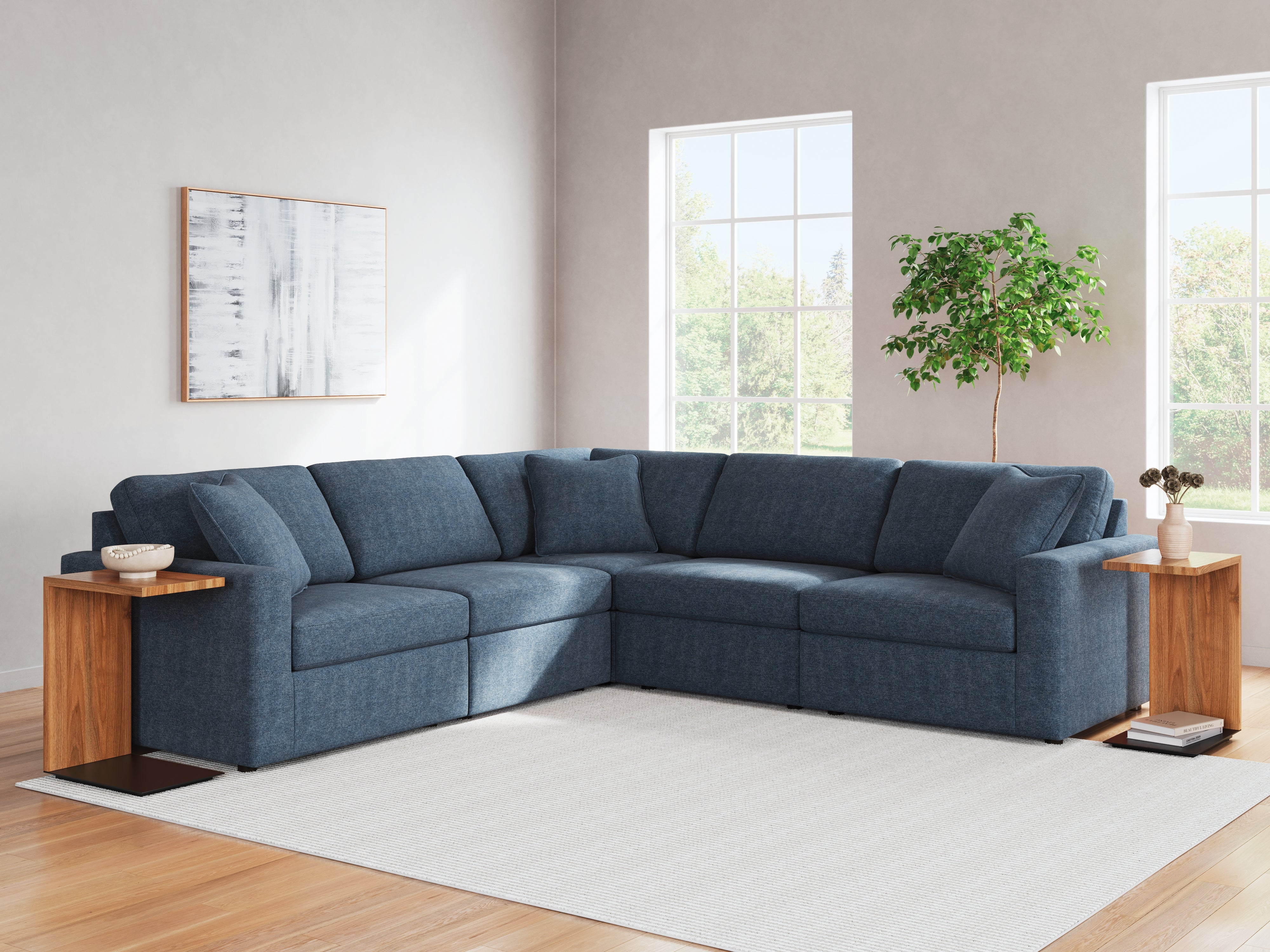 Fine Furniture & Decor - Ashley Furniture - Modmax Sectional - RAF 5-Piece Sectional / Ink - 92101S6