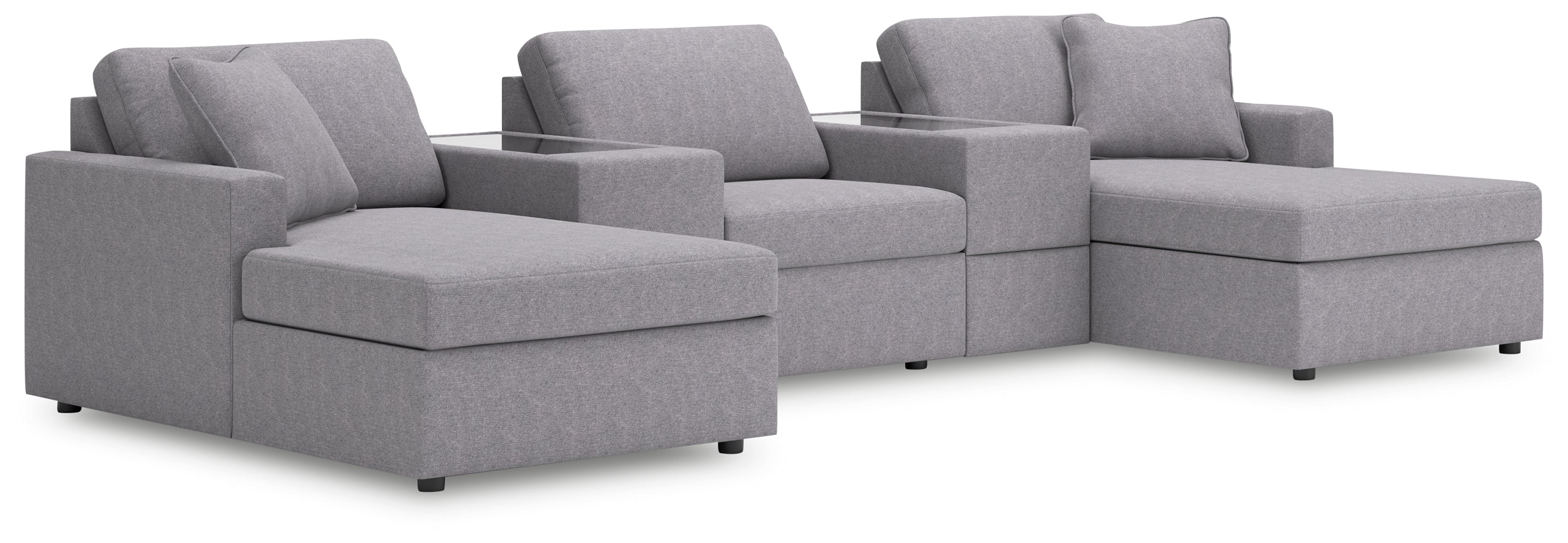 Fine Furniture & Decor - Ashley Furniture - Modmax Sectional - RAF 5-Piece Pit Sectional / Granite - 92104S44