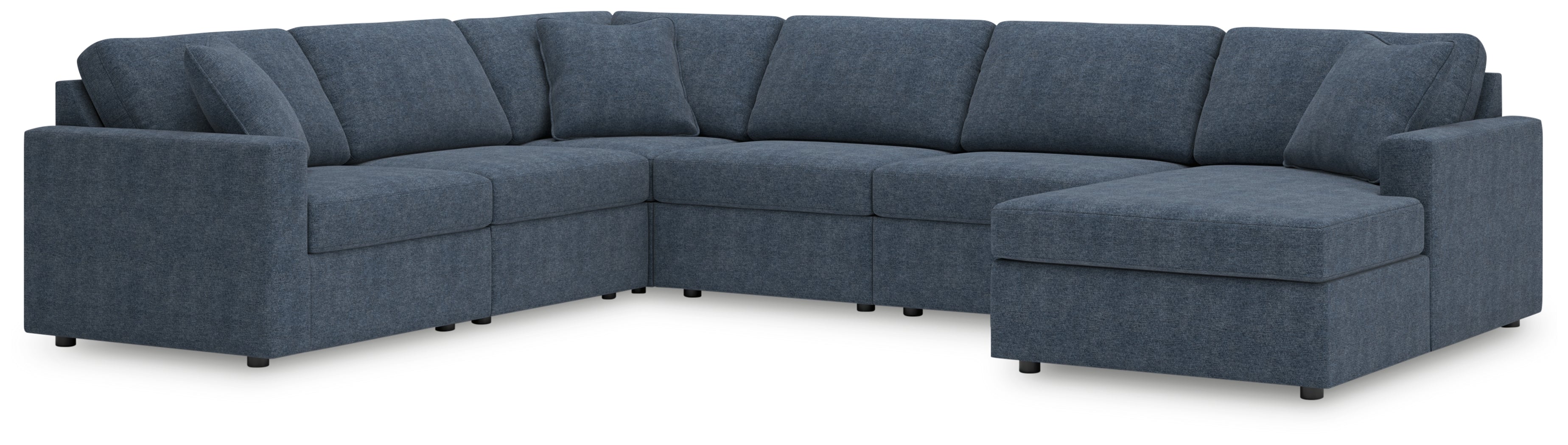 Fine Furniture & Decor - Ashley Furniture - Modmax Sectional - RAF 6-Piece Sectional with Chaise / Ink - 92121S46