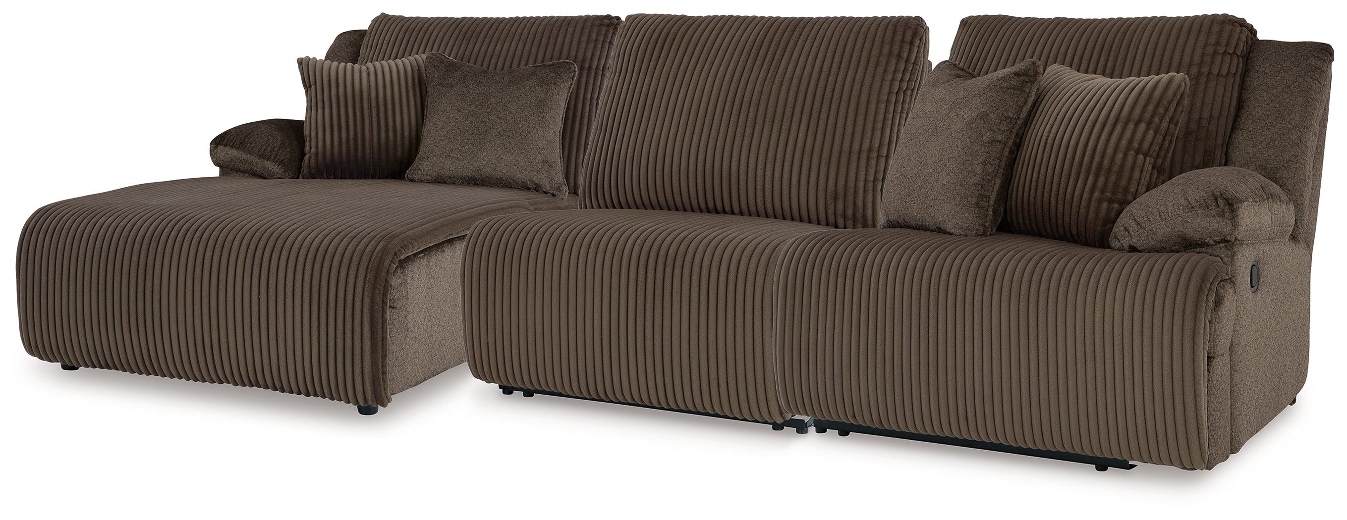 Fine Furniture & Decor - Ashley Furniture - Top Tier Sectional - 3-Piece Sofa Chaise Sectional / Chocolate - 92705S11