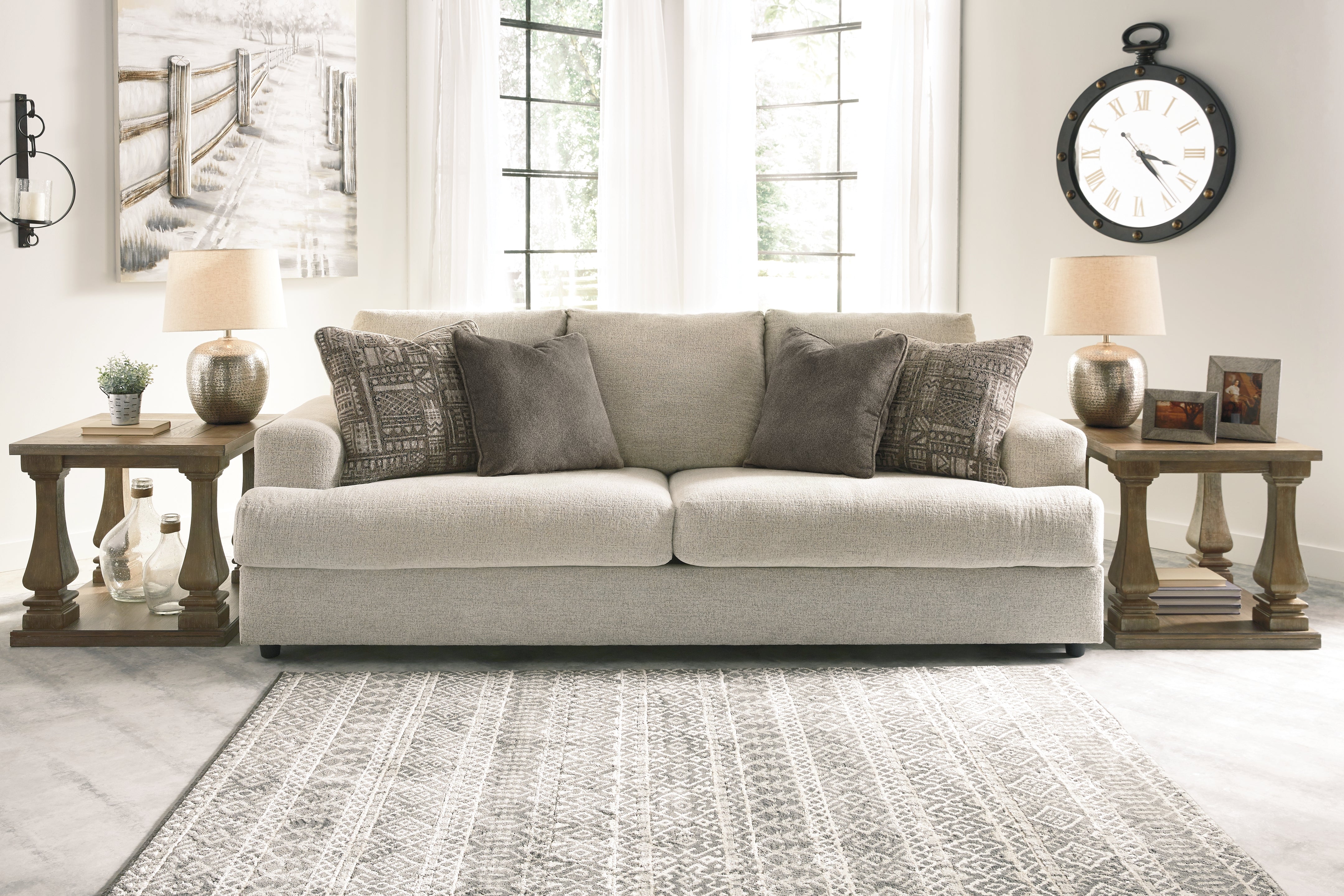 Fine Furniture & Decor - Ashley Furniture - Soletren Living Room - Sofa / Stone - 9510438