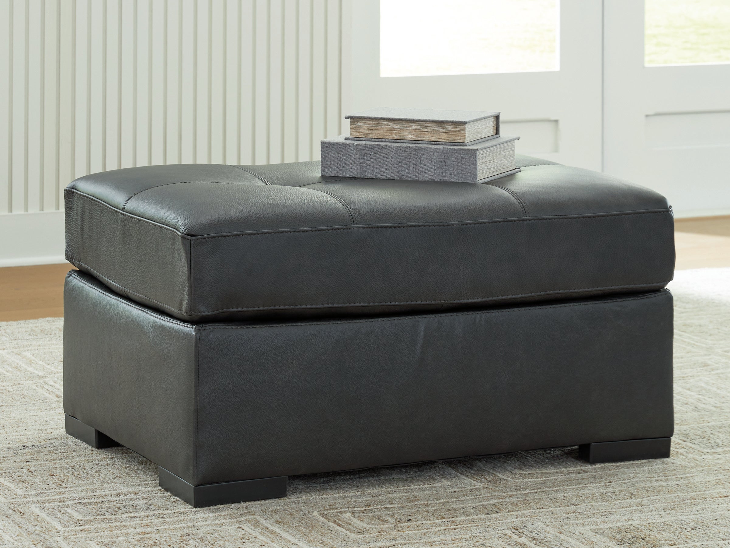 Fine Furniture & Decor - Ashley Furniture - Brindley Pier Living Room - Oversized Accent Ottoman / Fog - 9950308