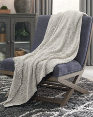 Fine Furniture & Decor - Ashley Furniture - Leonita Throw - Throw / Black/White - A1000769T