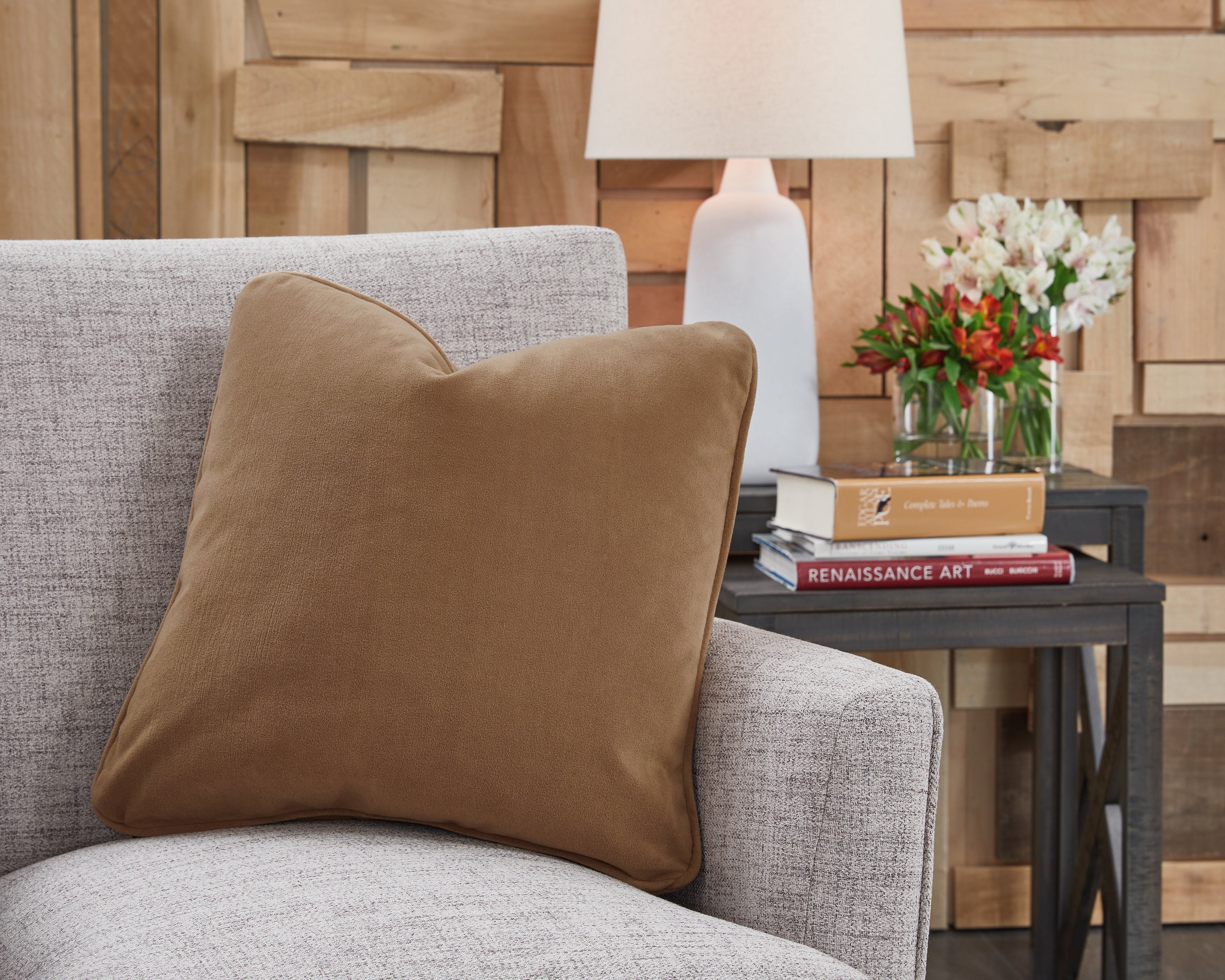 Fine Furniture & Decor - Ashley Furniture - Caygan Pillows - Pillow / Honey - A1000917P