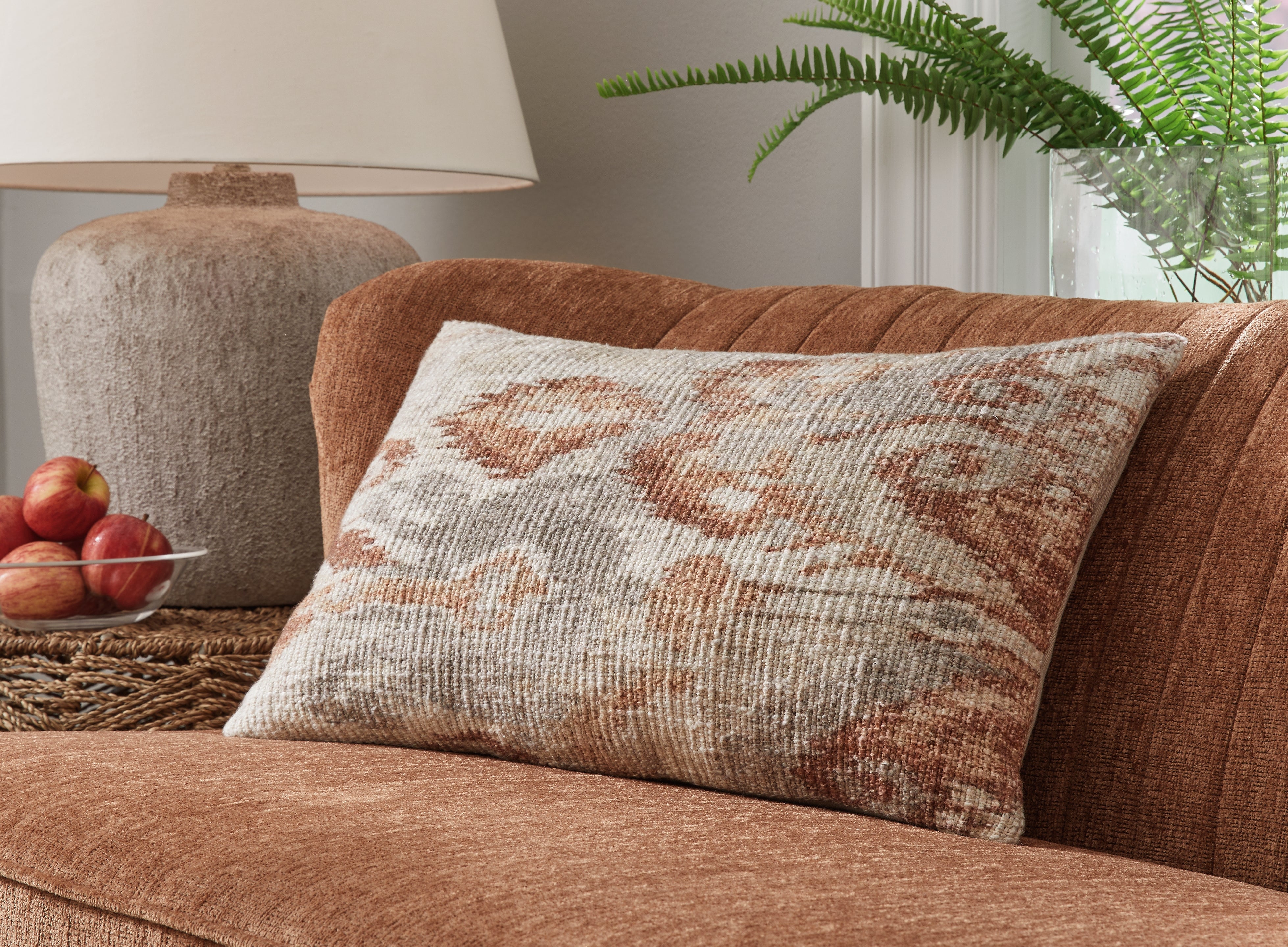 Fine Furniture & Decor - Ashley Furniture - Aprover Pillows - Pillow / Rust/Gray/White - A1001040P