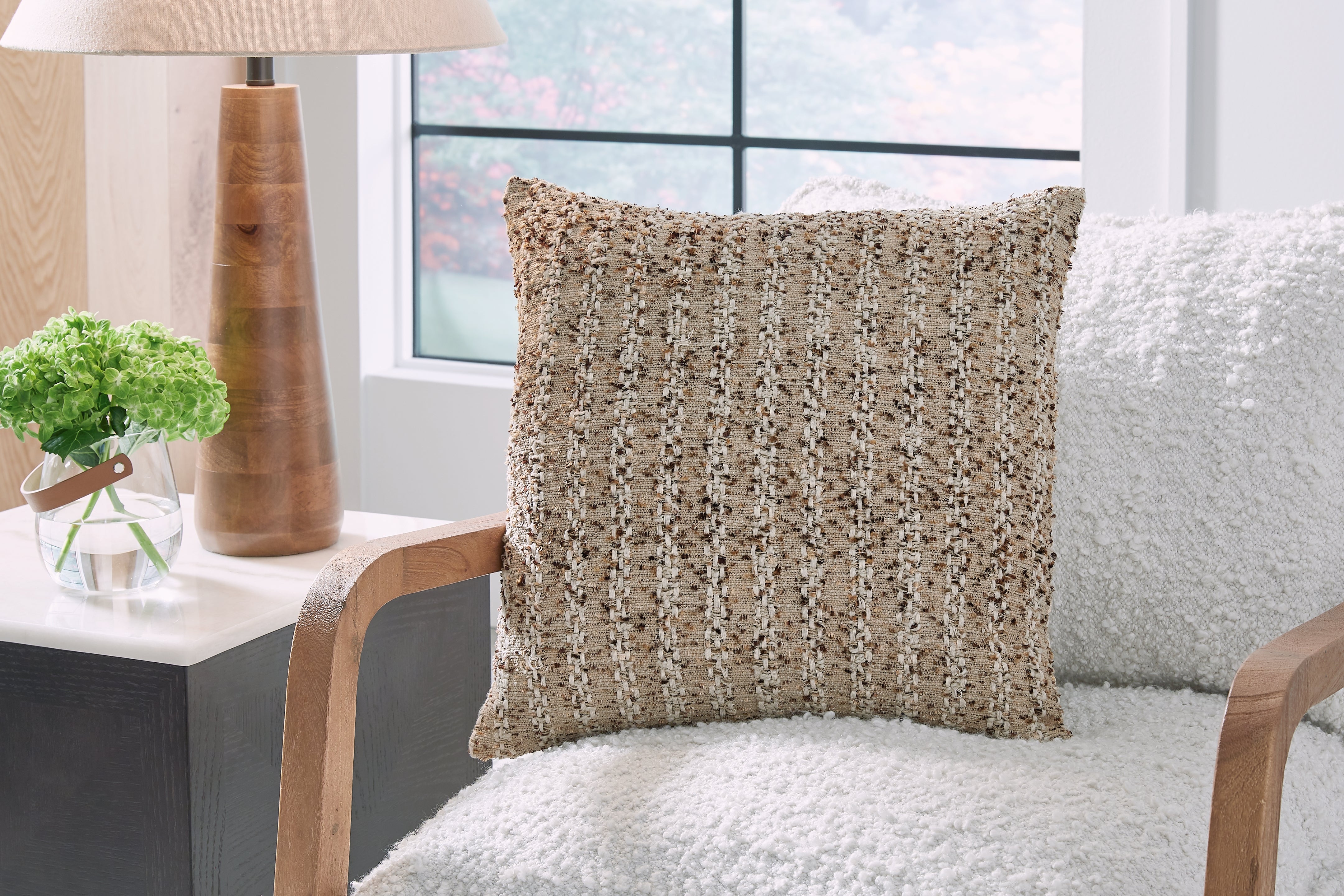 Fine Furniture & Decor - Ashley Furniture - Vorlane Pillows - Pillow / Tan/Brown/White - A1001046P