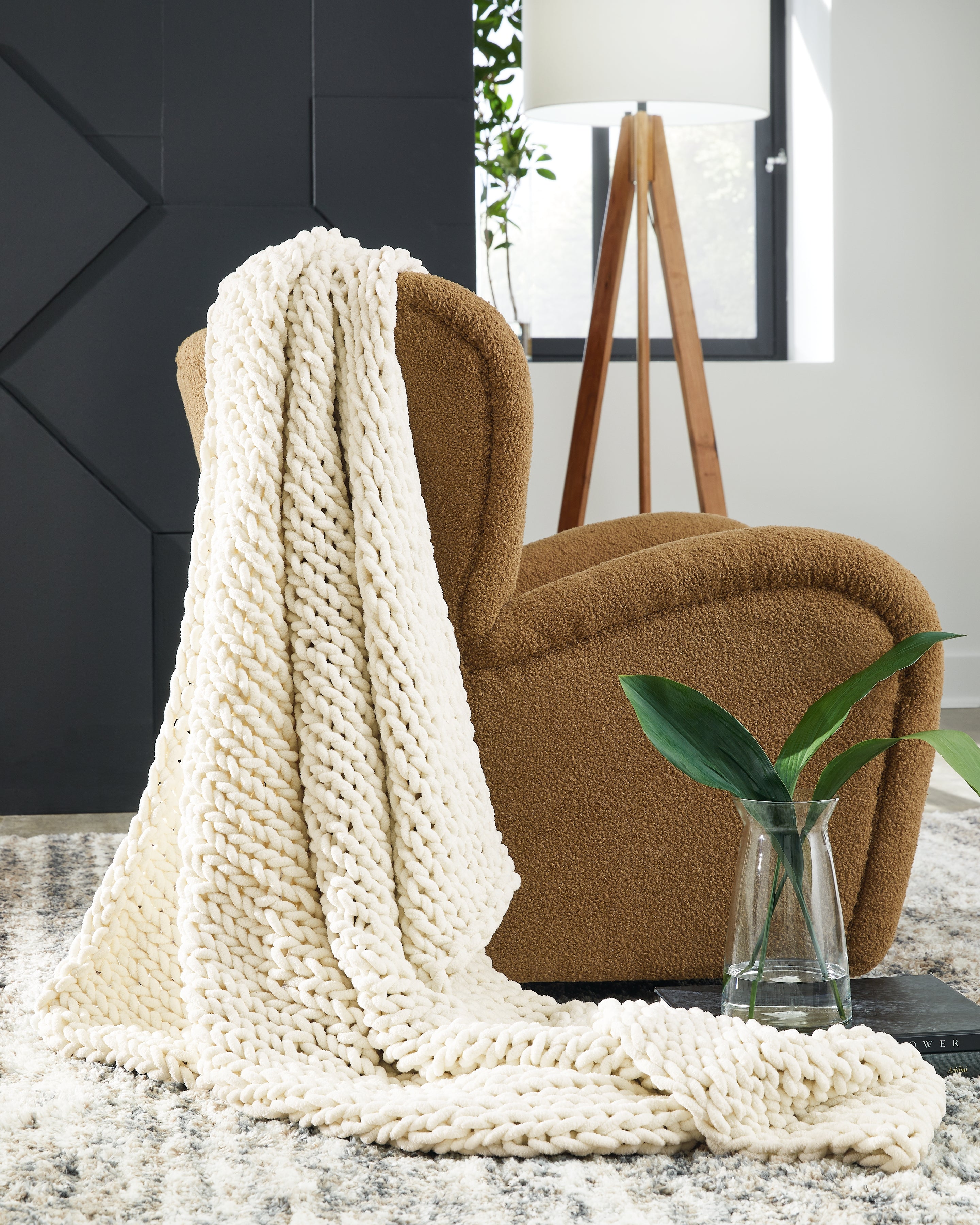 Fine Furniture & Decor - Ashley Furniture - Chaddon Throw - Throw / Ivory - A1001060T