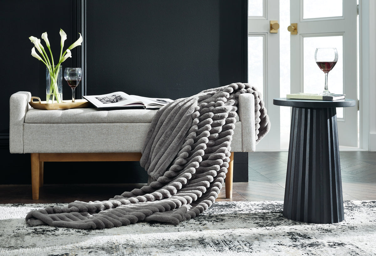 Fine Furniture & Decor - Ashley Furniture - Alsonwell Throw (Set of 3) - Throw (3/CS) / Gray - A1001081