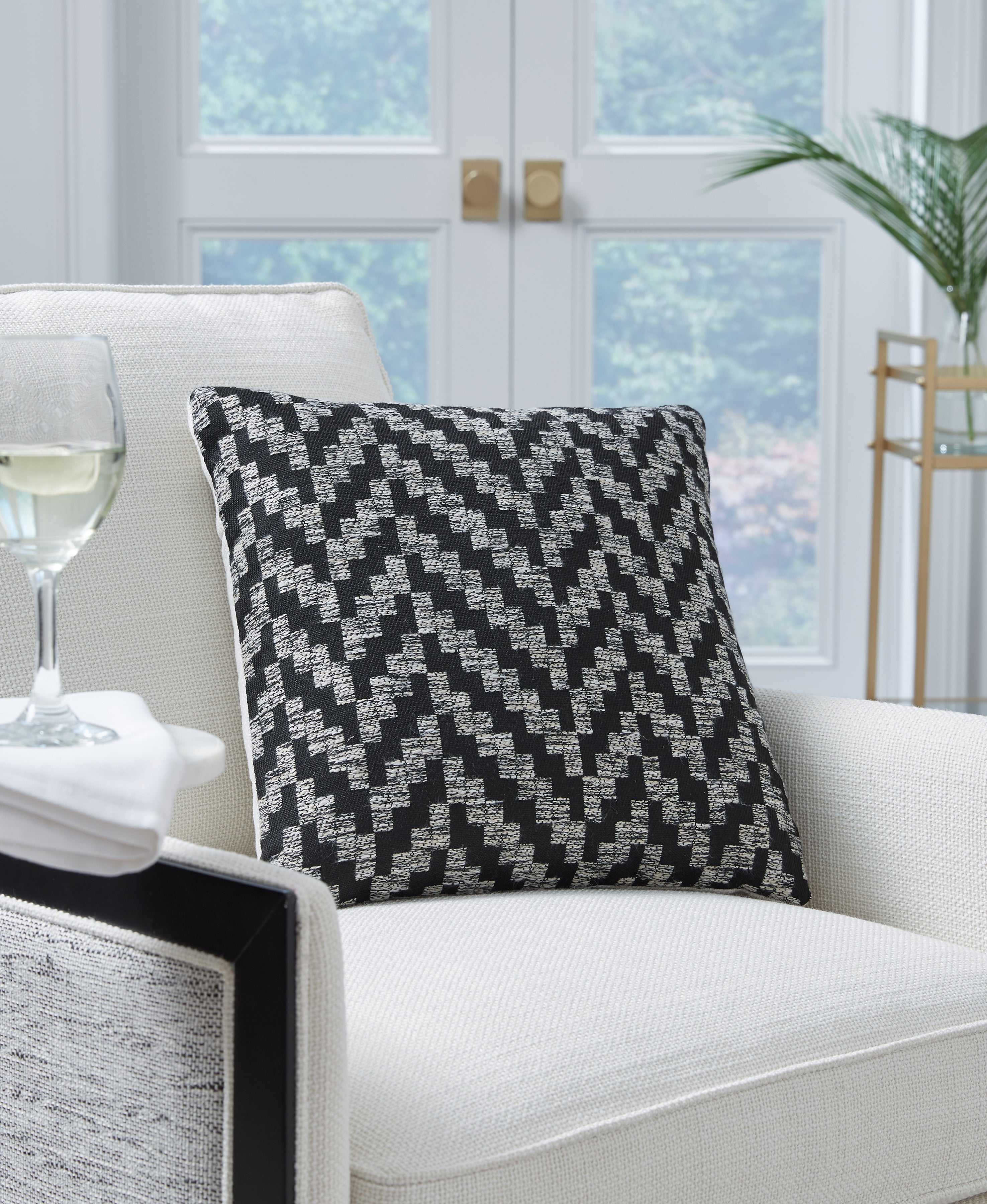 Fine Furniture & Decor - Ashley Furniture - Tenslock Next-Gen Nuvella Pillows - Pillow / Black/White - A1900011P