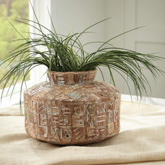 Fine Furniture & Decor - Ashley Furniture - Meltland Vase - Vase / Natural/Black - A2000557