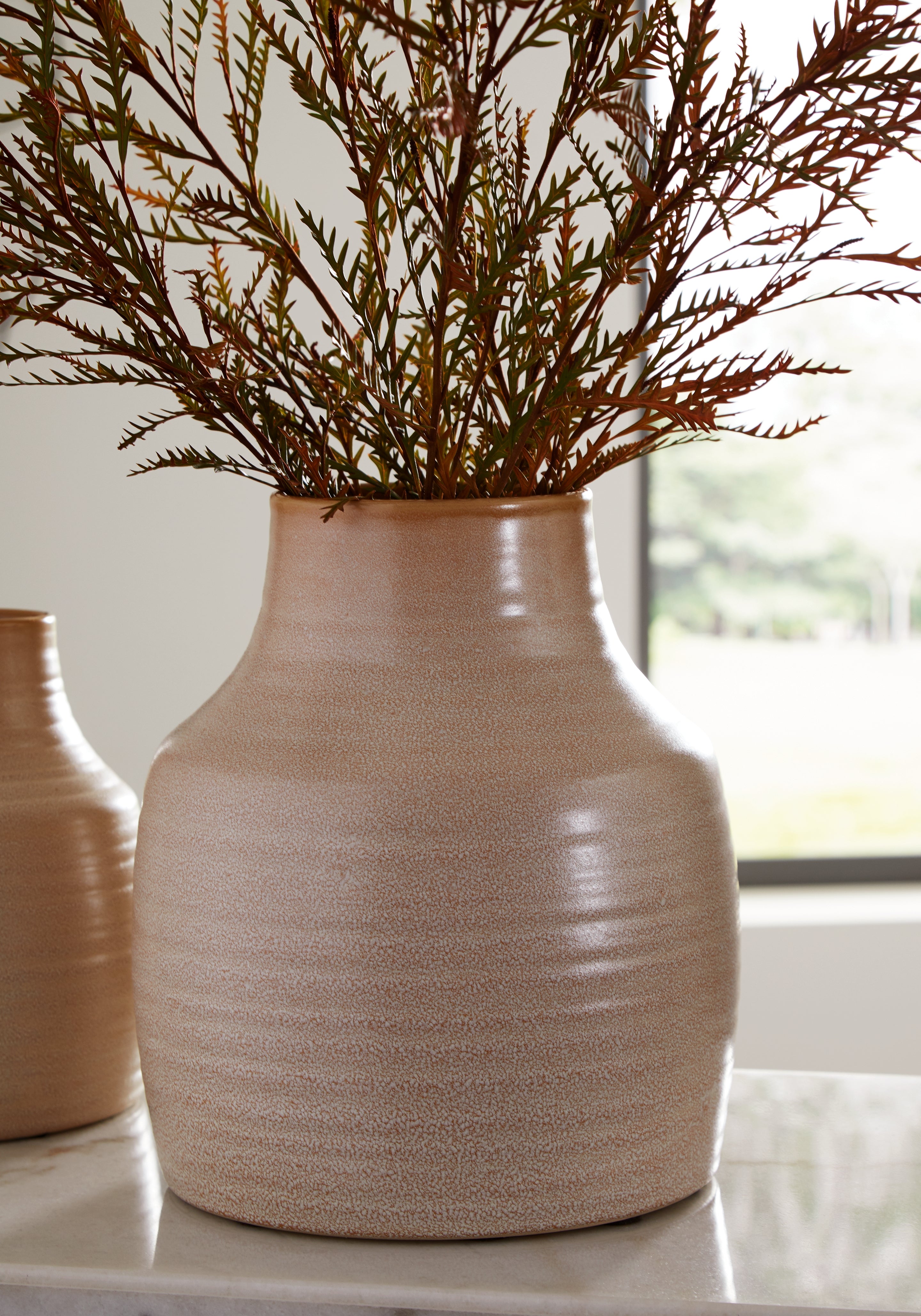 Fine Furniture & Decor - Ashley Furniture - Millcott Vase - Vase / Tan - A2000582V