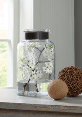 Fine Furniture & Decor - Ashley Furniture - Lukasvale Vase - Vase / Clear/Pewter Finish - A2000585