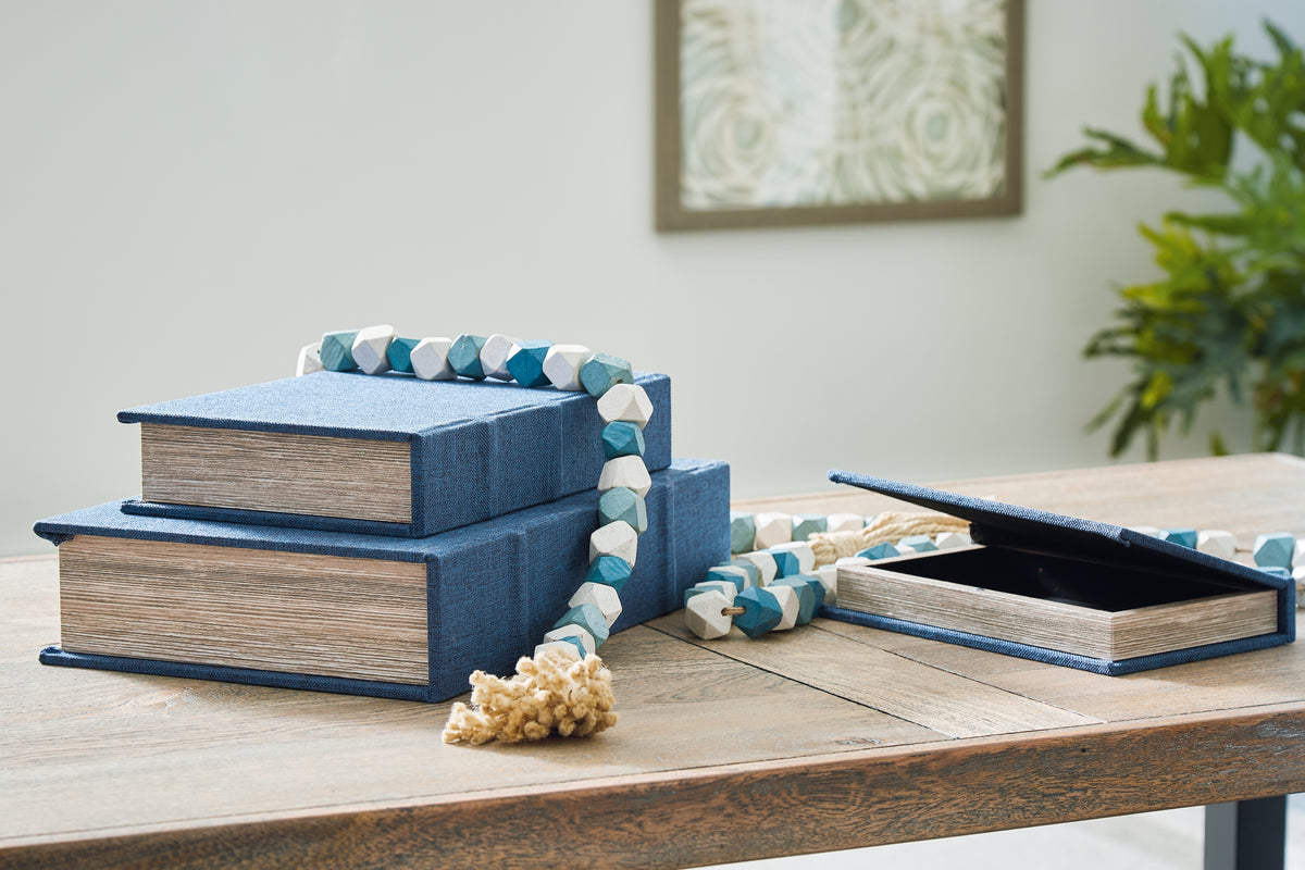 Fine Furniture & Decor - Ashley Furniture - Jolina Box Set (set of 3) - Box Set (3/CN) / Blue - A2000617