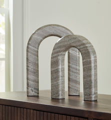 Fine Furniture & Decor - Ashley Furniture - Keithton Sculpture - Sculpture Set (Set of 2) / Taupe - A2000618