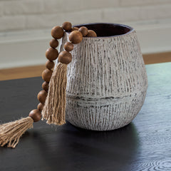 Fine Furniture & Decor - Ashley Furniture - Claymount Vase - Vase / Distressed Brown - A2000635