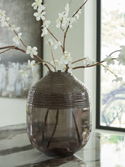 Fine Furniture & Decor - Ashley Furniture - Harpwick Vase - Vase / Iridescent Gray - A2000727