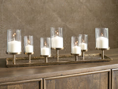 Fine Furniture & Decor - Ashley Furniture - Wallmond Candle Holder - Candle Holder / Antique Brass Finish - A2000820