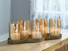 Fine Furniture & Decor - Ashley Furniture - Evereton Candle Holder - Candle Holder / Antique Gold Finish - A2000856