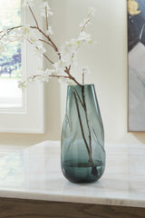 Fine Furniture & Decor - Ashley Furniture - Beamund Vase - Vase / Teal Blue - A2900010V