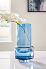 Fine Furniture & Decor - Ashley Furniture - Bealen Vase - Vase / Dark Blue - A2900013