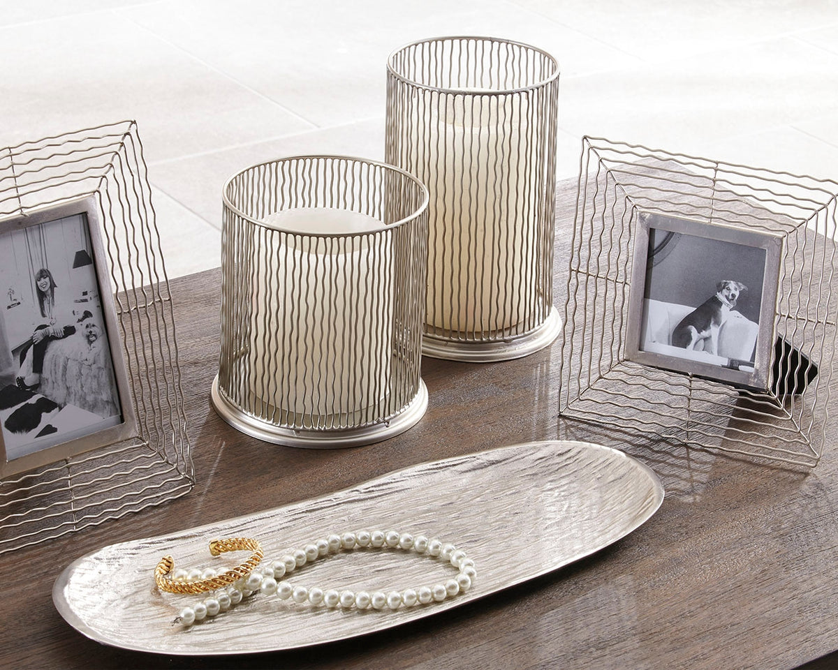 Fine Furniture & Decor - Ashley Furniture - Dympna Accessory Set (Set of 5) - Accessory Set (5/CN) / Silver Finish - A2C00115