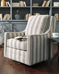 Fine Furniture & Decor - Ashley Furniture - Kambria Swivel Glider Accent Chair - Swivel Glider Accent Chair / Fog - A3000265