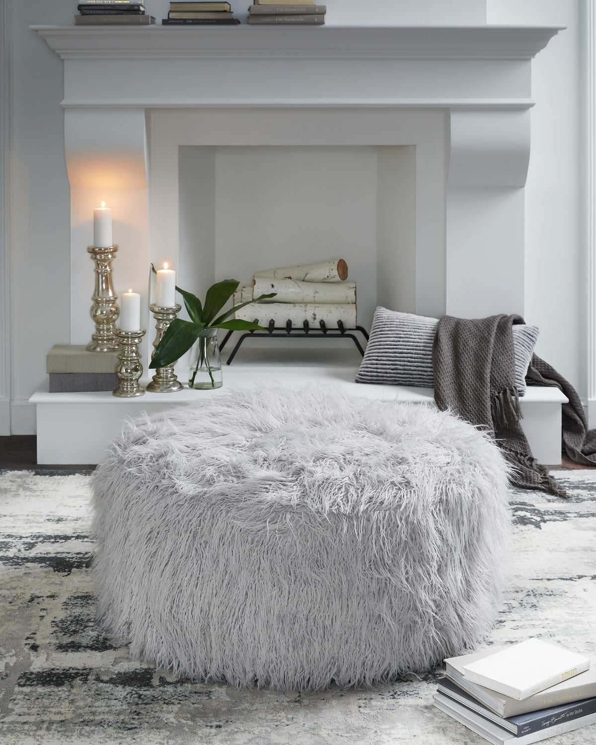 Fine Furniture & Decor - Ashley Furniture - Galice Living Room - Oversized Accent Ottoman / White - A3000334