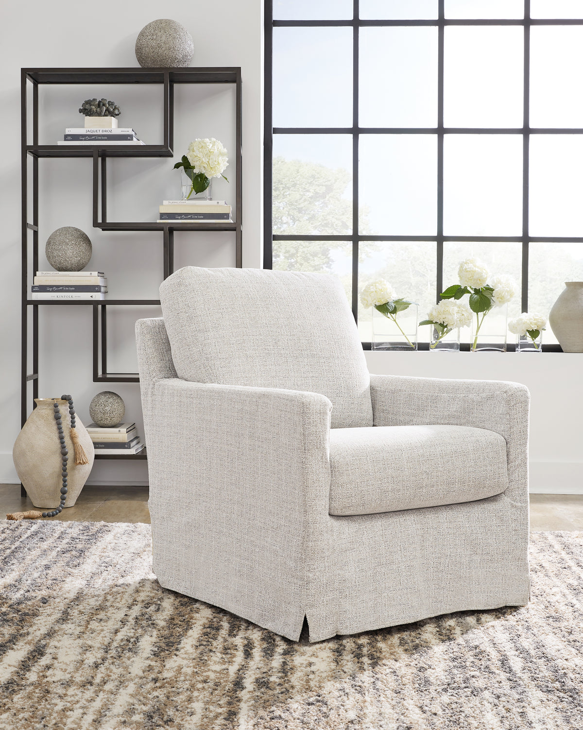 Fine Furniture & Decor - Ashley Furniture - Nenana Next-Gen Nuvella Swivel Glider Accent Chair - Swivel Glider Accent Chair / Denim - A3000646