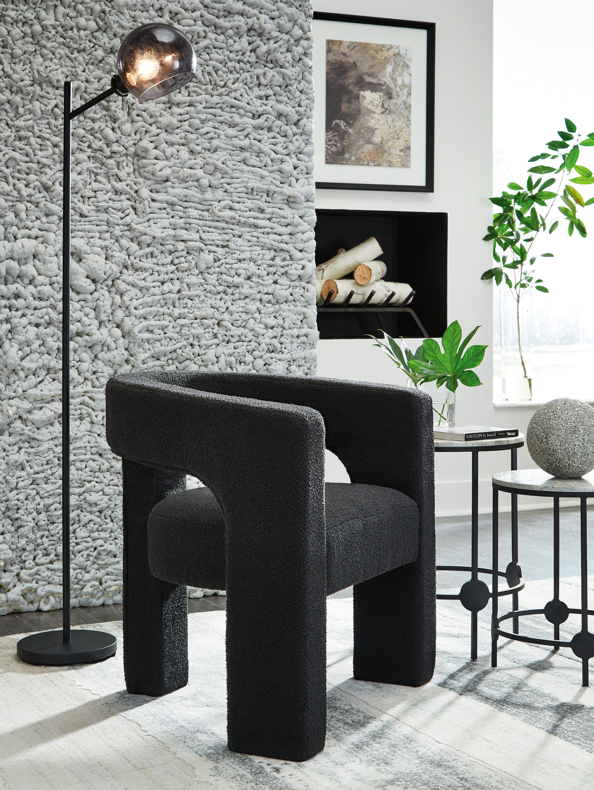 Fine Furniture & Decor - Ashley Furniture - Landick Accent Chair - Accent Chair / Ebony - A3000698