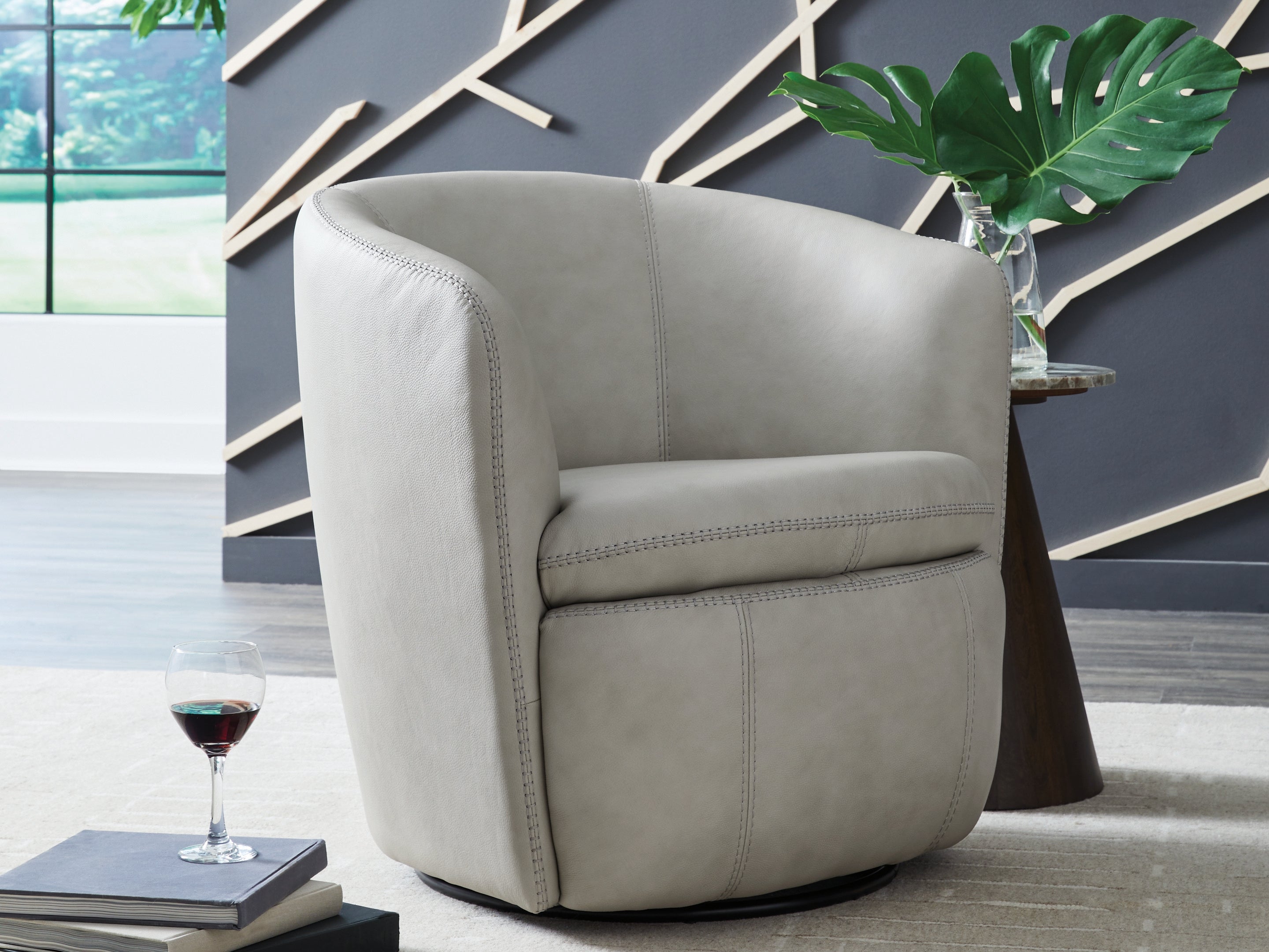 Fine Furniture & Decor - Ashley Furniture - Kierreys Swivel Accent Chair - Swivel Accent Chair / Bone - A3000703