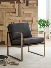 Fine Furniture & Decor - Ashley Furniture - Bradett Accent Chair - Accent Chair / Dark Brown/Gold Finish - A3000763