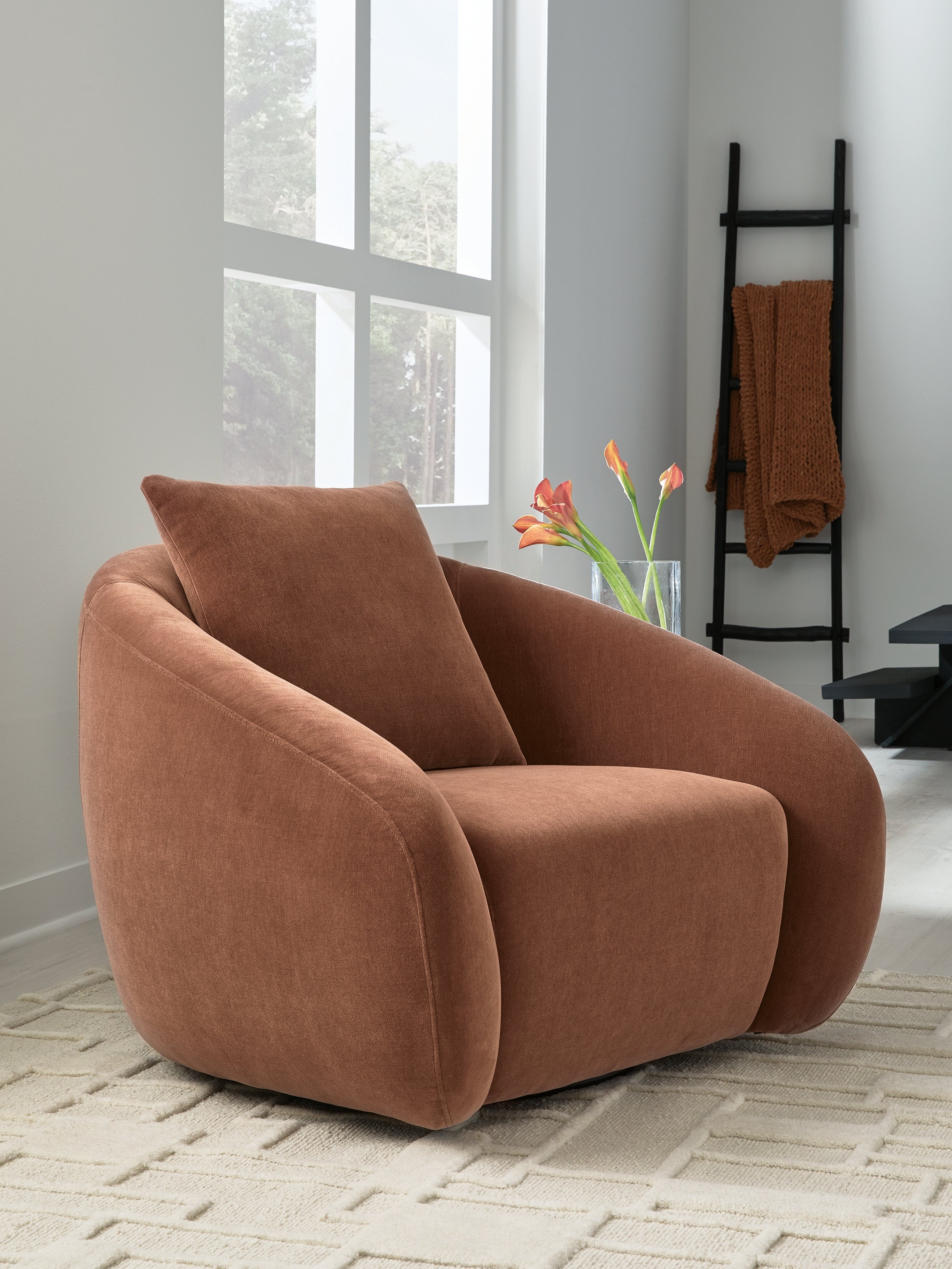 Fine Furniture & Decor - Ashley Furniture - Yahya Swivel Accent Chair - Swivel Accent Chair / Sienna - A3000780