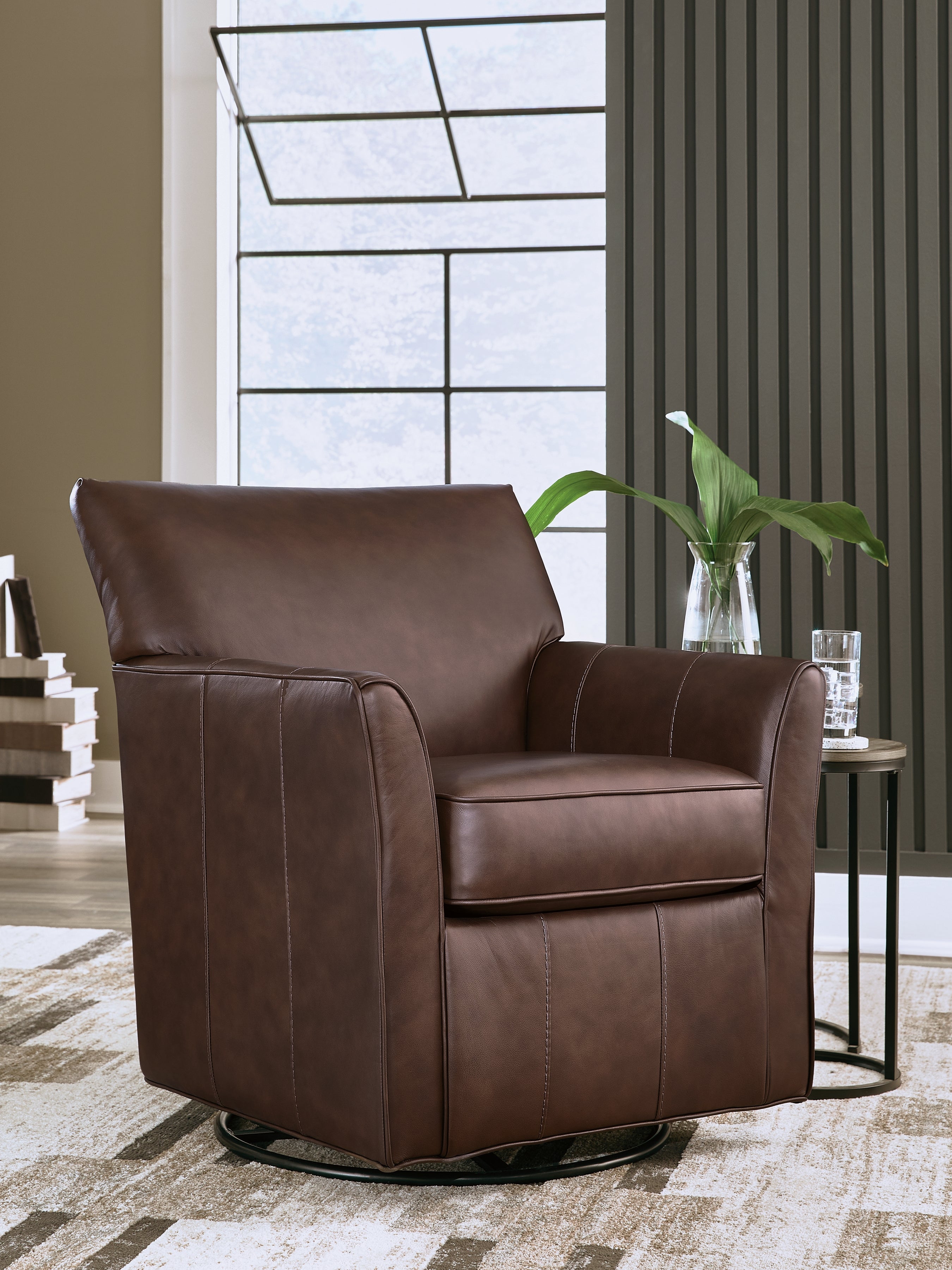Fine Furniture & Decor - Ashley Furniture - Braydunn Swivel Glider Accent Chair - Swivel Glider Accent Chair / Espresso Brown - A3000820
