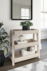 Fine Furniture & Decor - Ashley Furniture - Blariden Shelf Accent Table - Shelf Accent Table / Light Tan - A4000368