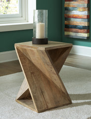 Fine Furniture & Decor - Ashley Furniture - Zalemont Accent Table - Accent Table / Distressed Brown - A4000510