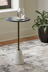 Fine Furniture & Decor - Ashley Furniture - Caramont Accent Table - Accent Table / Black/White/Gold Finish - A4000540