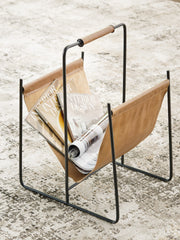 Fine Furniture & Decor - Ashley Furniture - Faronworth Magazine Rack - Magazine Rack / Brown/Black - A4000668