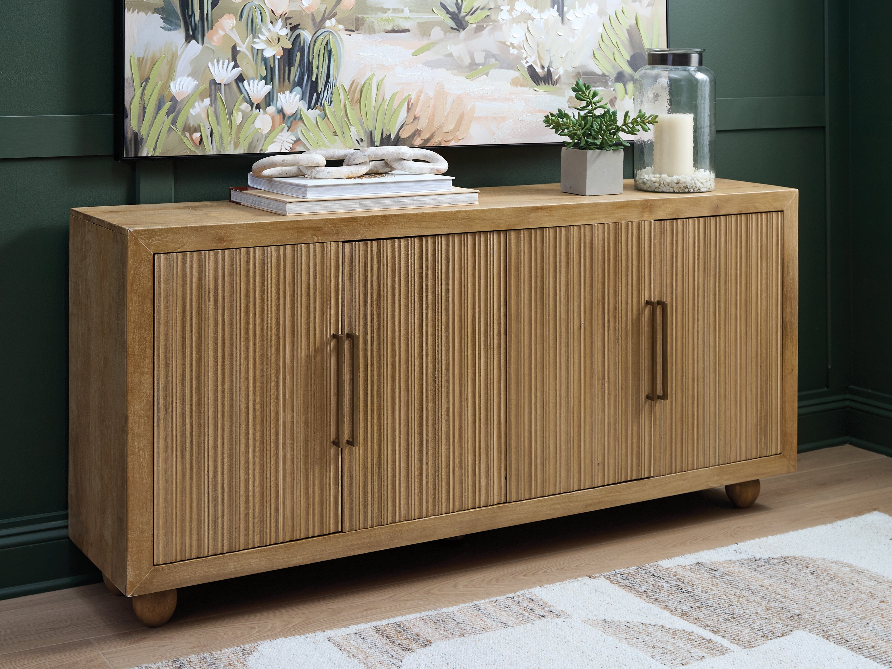 Fine Furniture & Decor - Ashley Furniture - Niam Accent Cabinet - Accent Cabinet / Light Antique Beige - A4000684