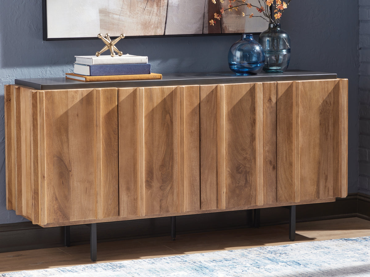 Fine Furniture & Decor - Ashley Furniture - Quintavious Accent Cabinet - Accent Cabinet / Brown/Charcoal - A4000685