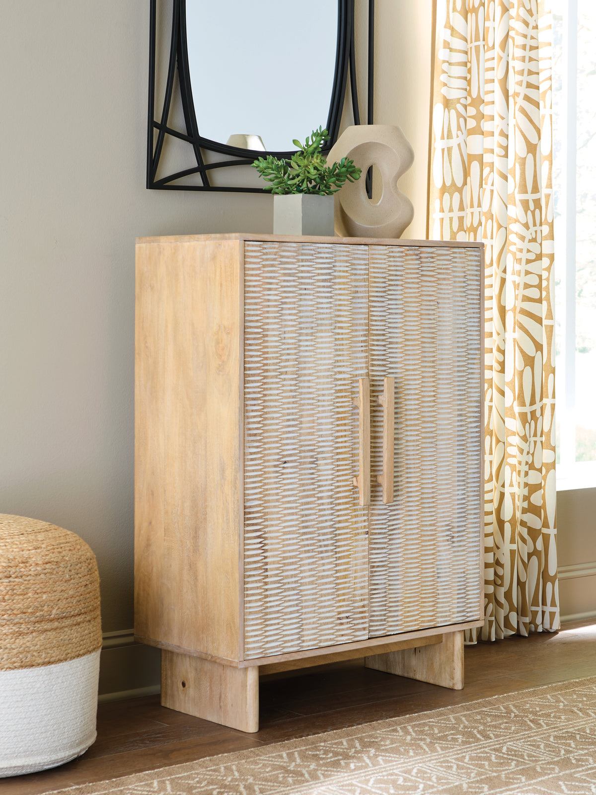 Fine Furniture & Decor - Ashley Furniture - Dallinbury Accent Cabinet - Accent Cabinet / Natural/White Wash - A4000696