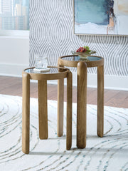 Fine Furniture & Decor - Ashley Furniture - Jossor Accent Table (Set of 2) - Accent Table Set (Set of 2) / Light Brown - A4000726