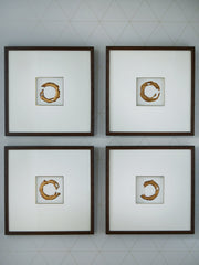 Fine Furniture & Decor - Ashley Furniture - Dallbourne Wall Decor - Wall Art Set (4/CN) / White/Gold Finish - A8000491