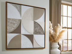 Fine Furniture & Decor - Ashley Furniture - Harelman Wall Decor - Wall Art / Tan/Taupe/White - A8000502
