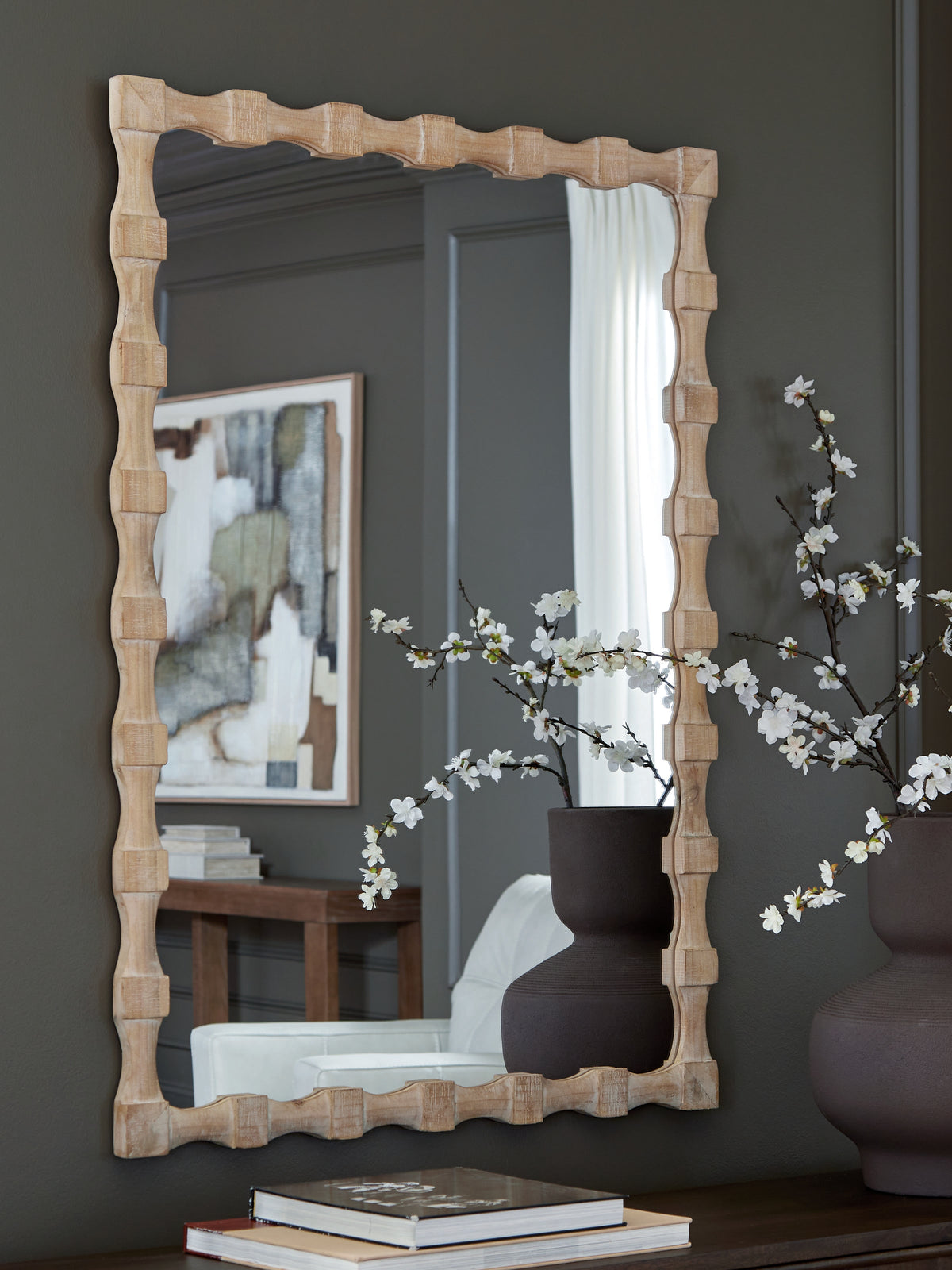 Fine Furniture & Decor - Ashley Furniture - Acelmore Mirror - Accent Mirror / Light Brown - A8010420