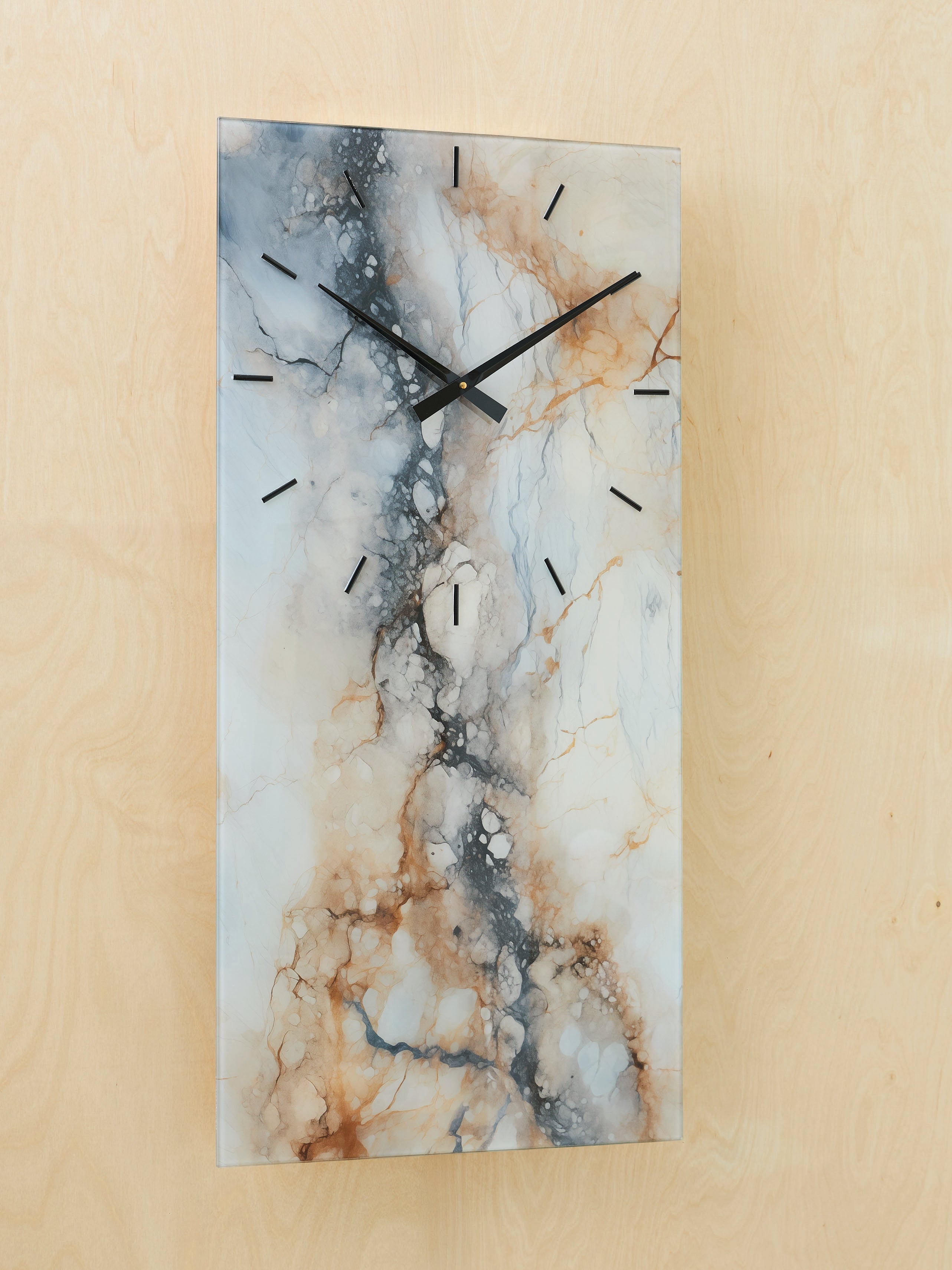 Fine Furniture & Decor - Ashley Furniture - Teague Wall Decor - Wall Clock / Brown/Gray/Ivory - A8010432