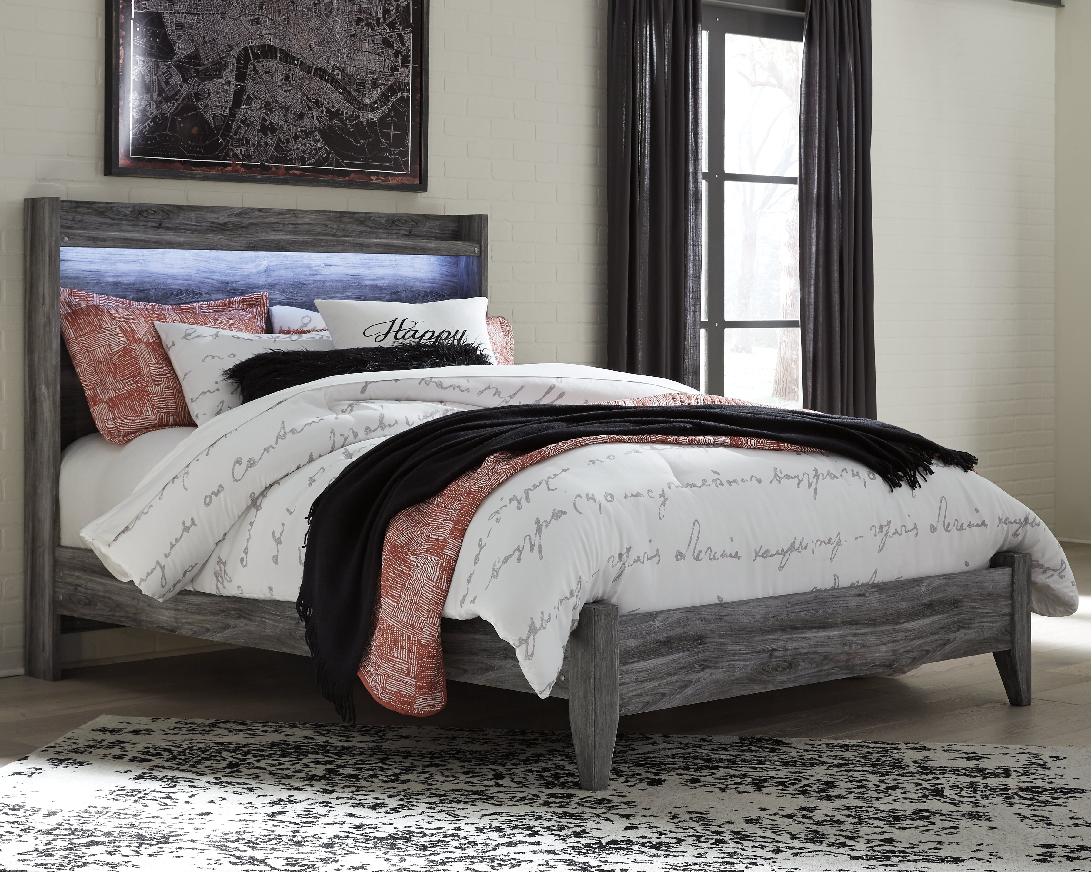 Fine Furniture & Decor - Ashley Furniture - Baystorm Bedroom - Queen Panel Bed / Gray - B221B2