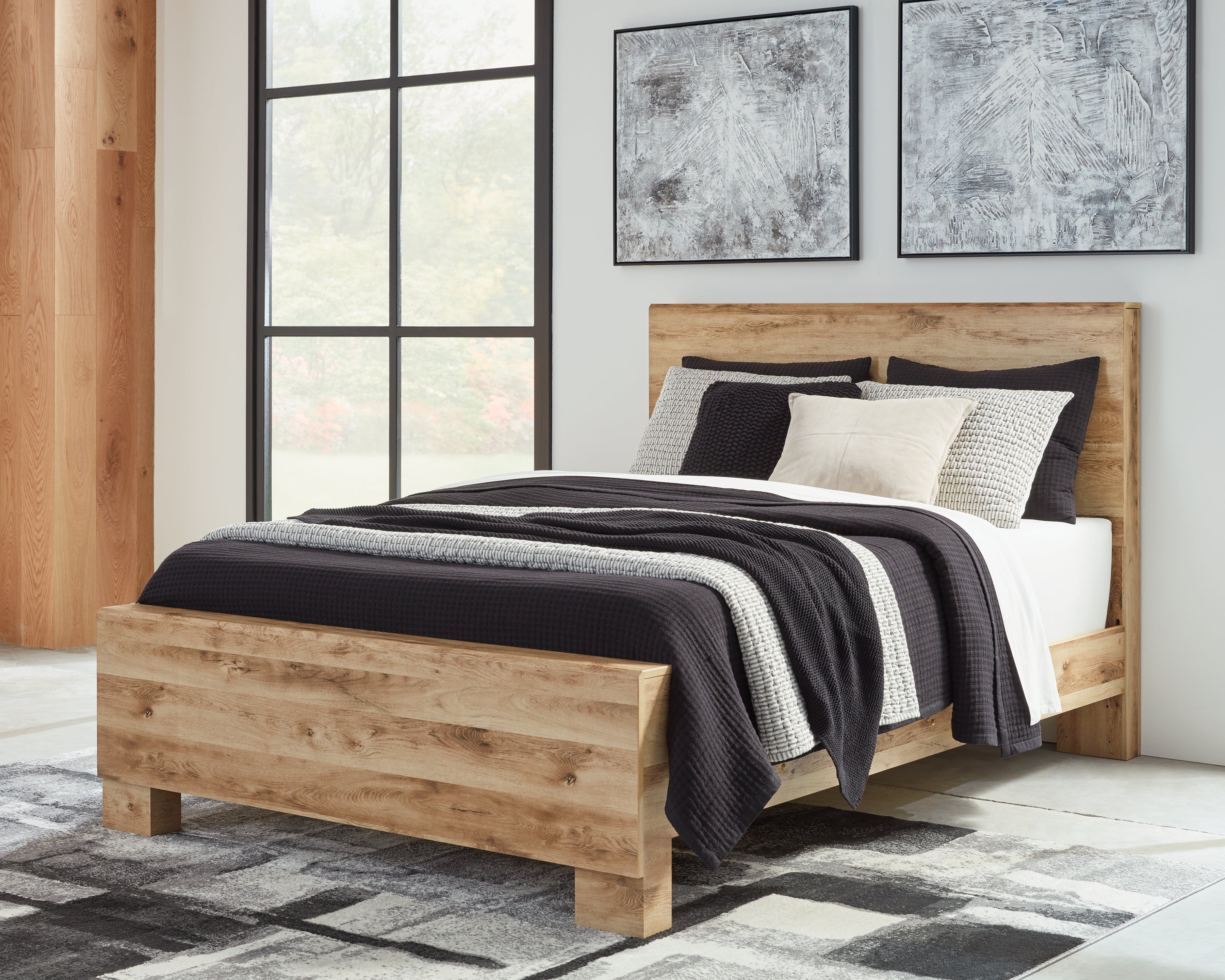 Fine Furniture & Decor - Ashley Furniture - Hyanna Bedroom - King Panel Bed / Tan Brown - B1050B10