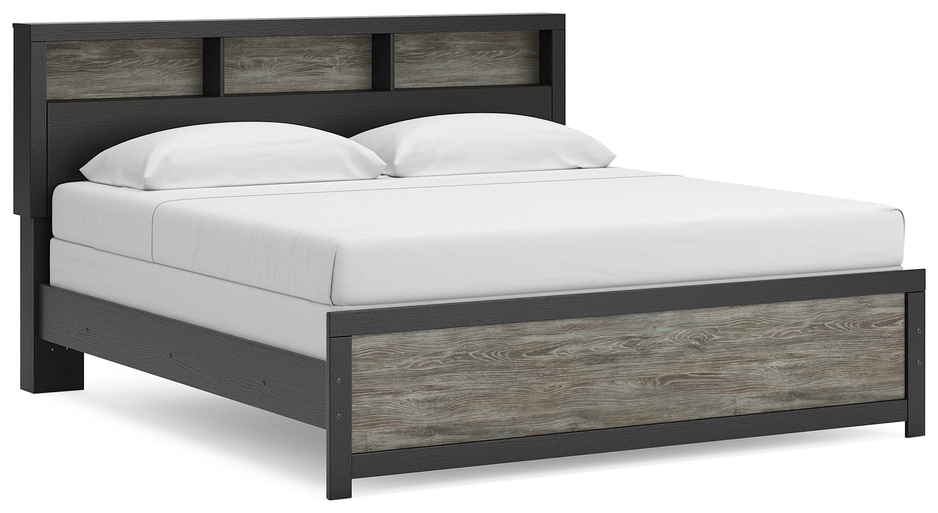 Fine Furniture & Decor - Ashley Furniture - Broachmyn Bedroom - King Bookcase Bed / Black/Gray - PCB1118B6