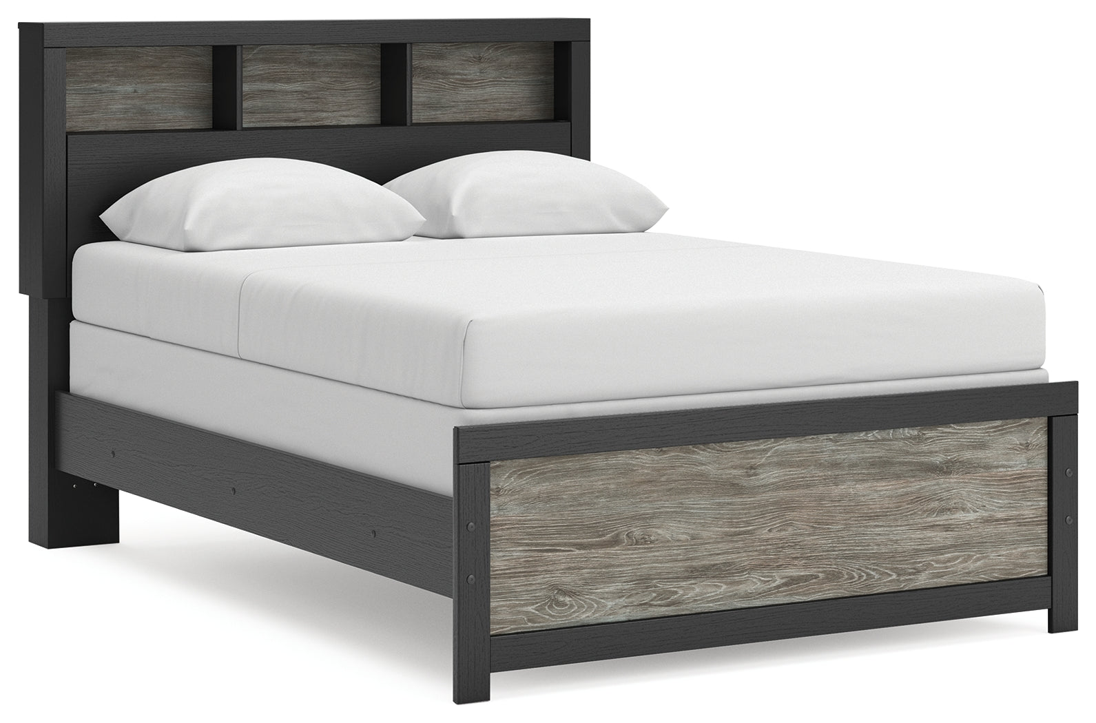 Fine Furniture & Decor - Ashley Furniture - Broachmyn Bedroom - Full Bookcase Bed / Black/Gray - PCB1118B13