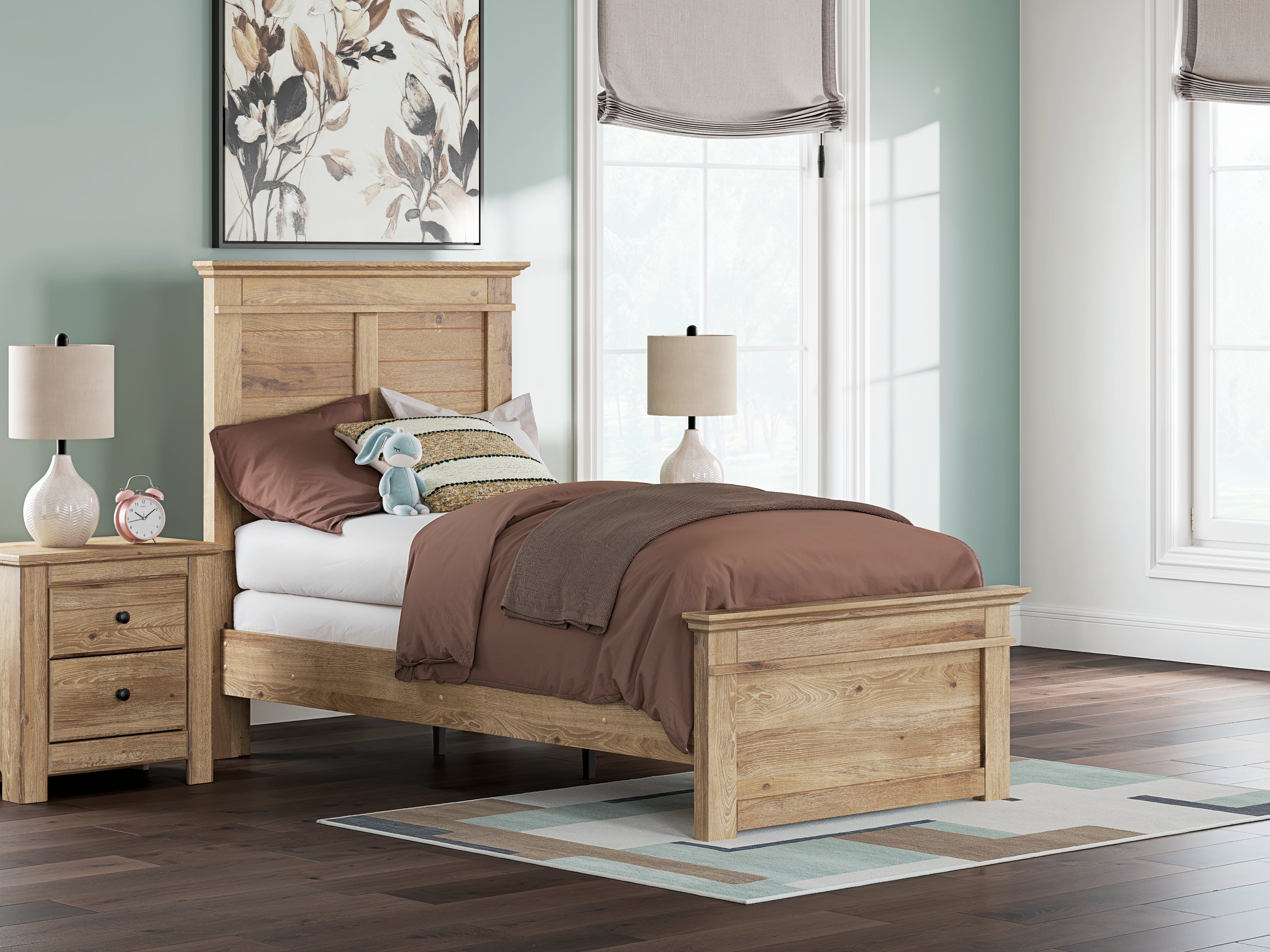 Fine Furniture & Decor - Ashley Furniture - Makidern Bedroom - Twin Panel Bed / Tan - PCB1170B18